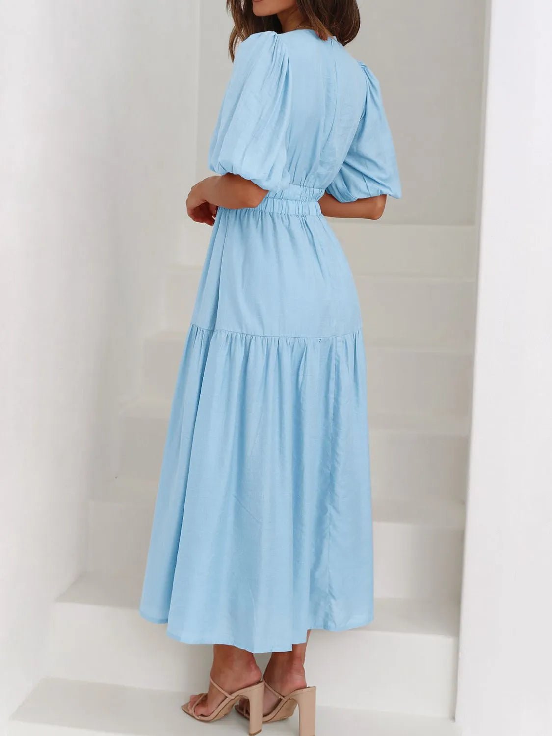 V - Neck Midi Dress - The Nicole - Tayan Dress Co.
