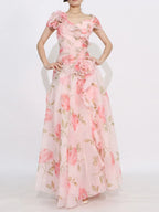 Short Sleeve Maxi Dress - The Nicole - Tayan Dress Co.