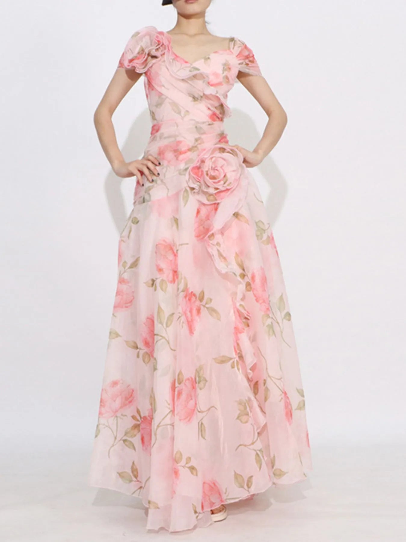 Short Sleeve Maxi Dress - The Nicole - Tayan Dress Co.