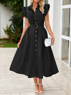 Button Down Midi Dress - The Nicole - Tayan Dress Co.