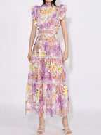Ruffled Midi Dress - The Nicole - Tayan Dress Co.