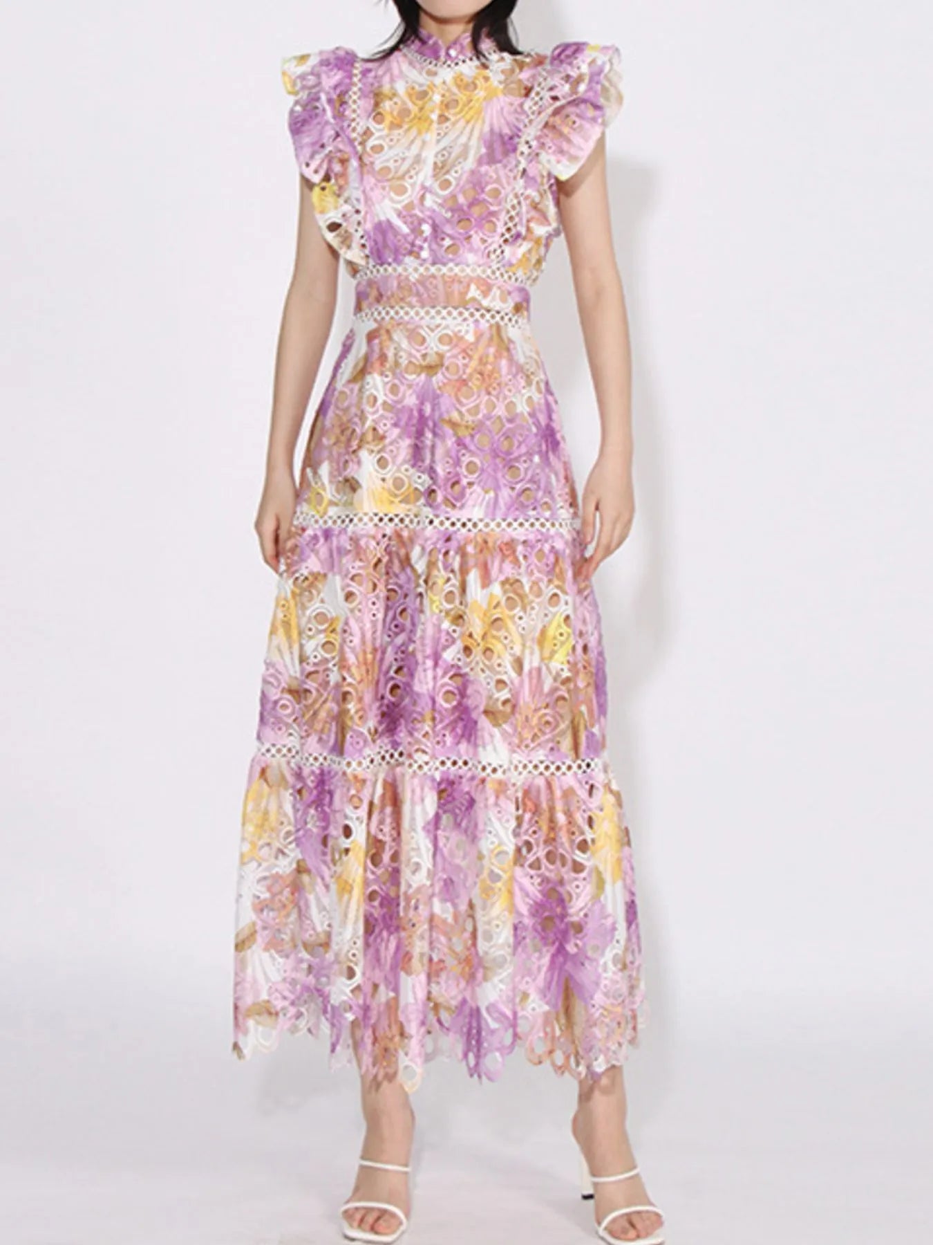 Ruffled Midi Dress - The Nicole - Tayan Dress Co.