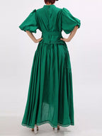 Mid Sleeve Maxi Dress - The Nicole - Tayan Dress Co.