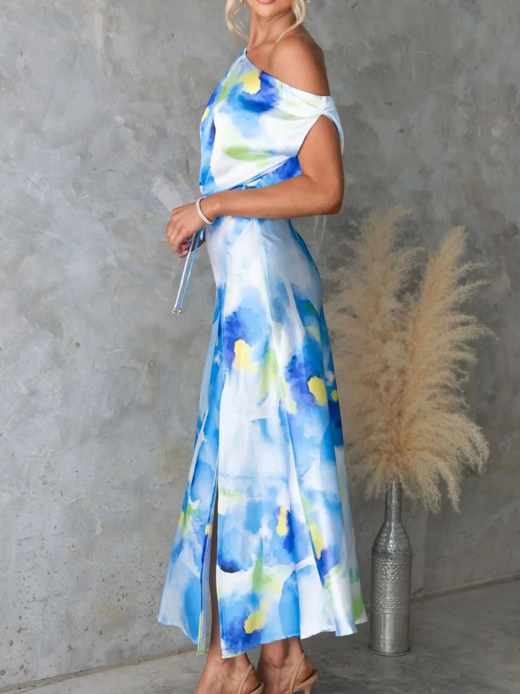 Shoulder Dress with Slit - The Nicole - Tayan Dress Co.