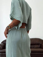 Tie Front Maxi Dress - The Nicole - Tayan Dress Co.