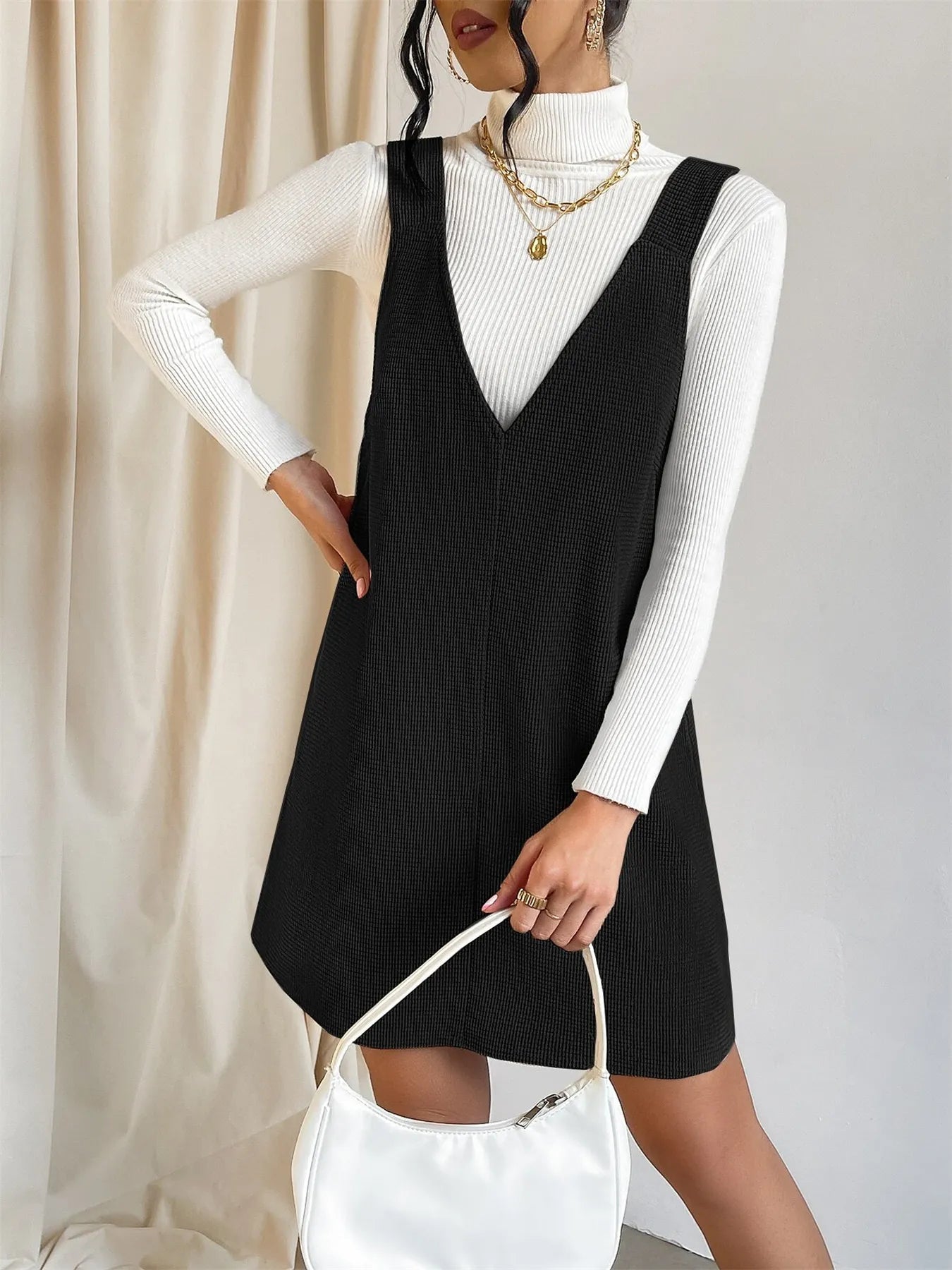 V - Neck Sleeveless Knit Dress - The Nicole - Tayan Dress Co.