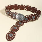 Oval Buckle PU Leather Belt - TNT Dress Co.