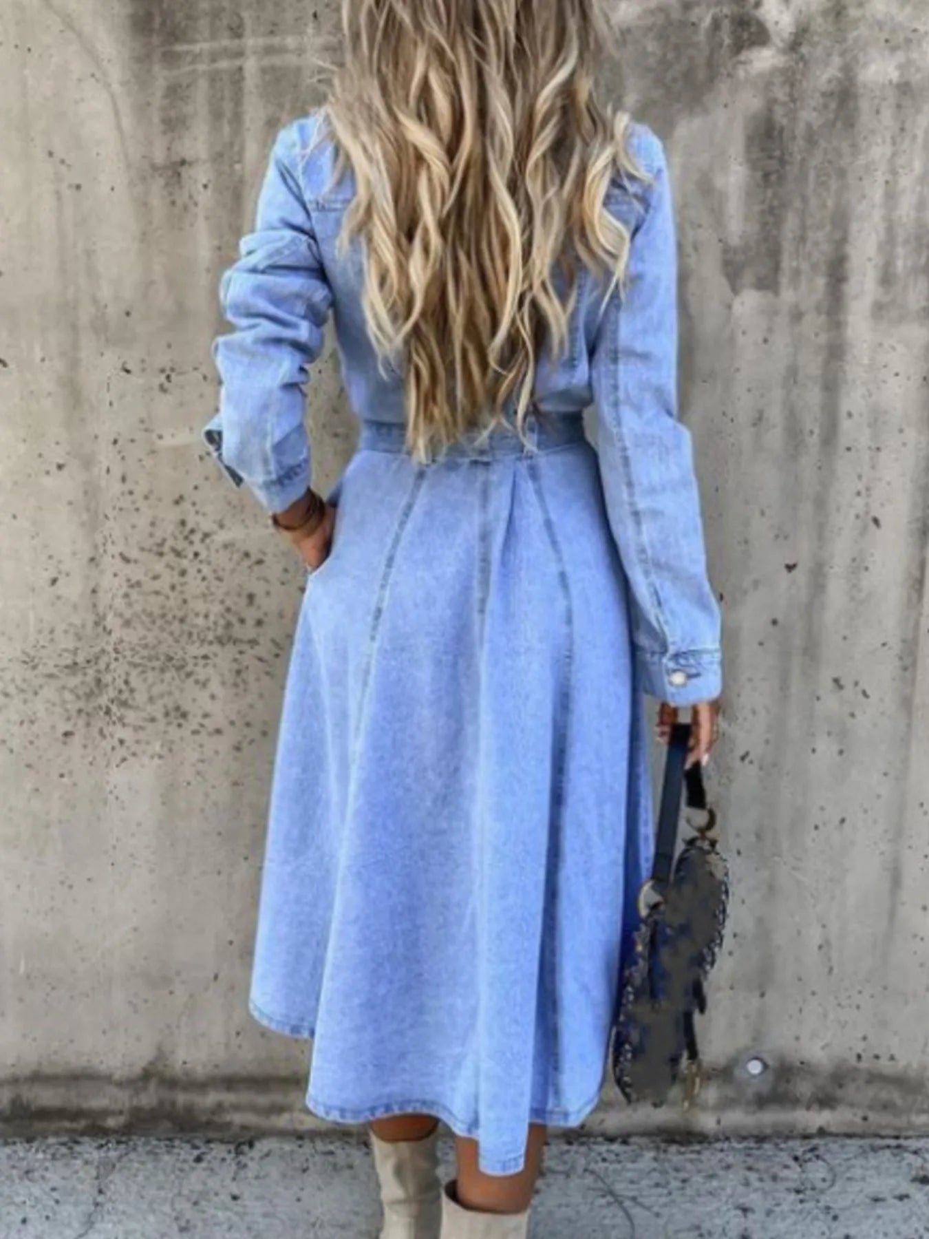 Denim Shirt Dress - The Nicole - Tayan Dress Co.