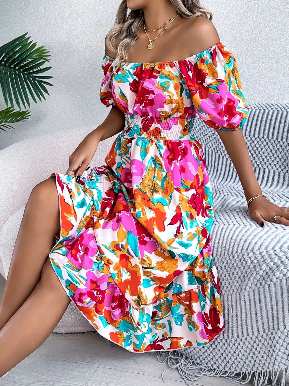 Short Sleeve Midi Dress - The Nicole - Tayan Dress Co.