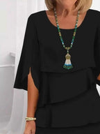 Ruffled Layered Sleeve Dress