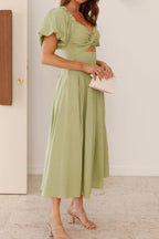 Sweetheart Neck Puff Sleeve Dress - TNT Dress Co.