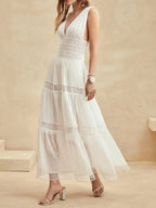 V - Neck Sleeveless Maxi Dress - The Nicole - Tayan Dress Co.