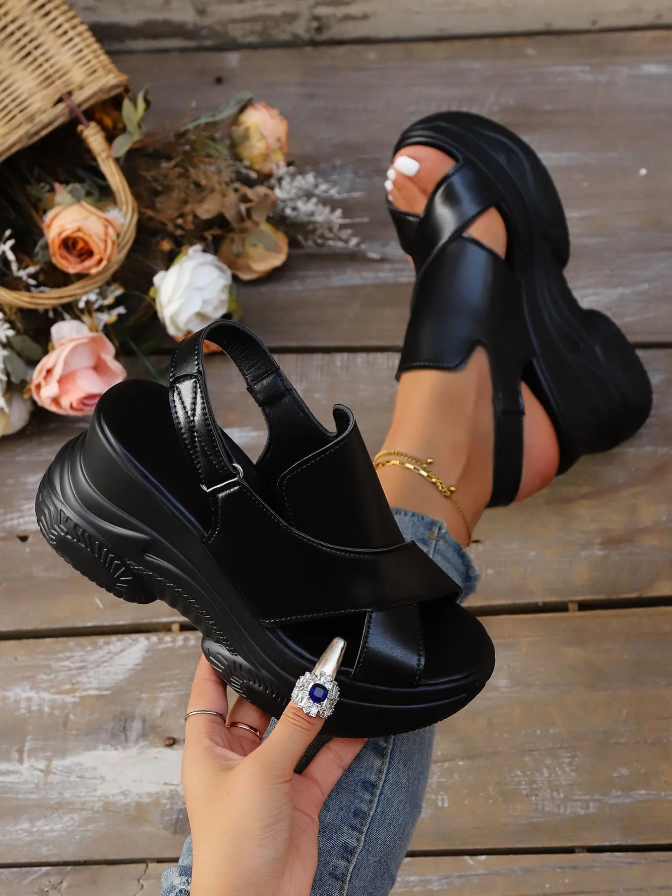 Platform Wedge Sandals - The Nicole - Tayan Dress Co.