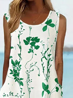 Printed Sleeveless Summer Midi Dress - TNT Dress Co.