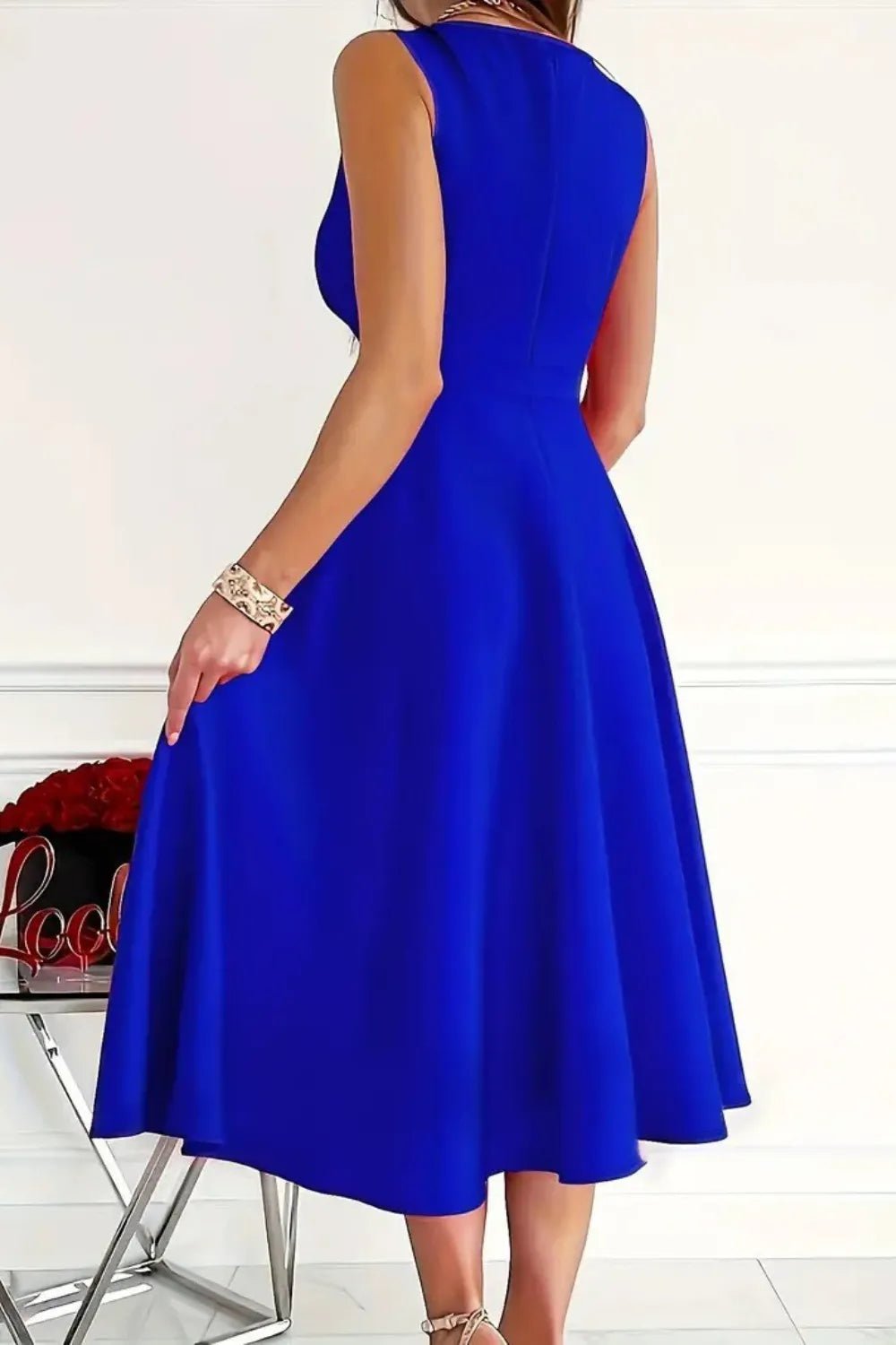Sleeveless Midi Dress - The Nicole - Tayan Dress Co.