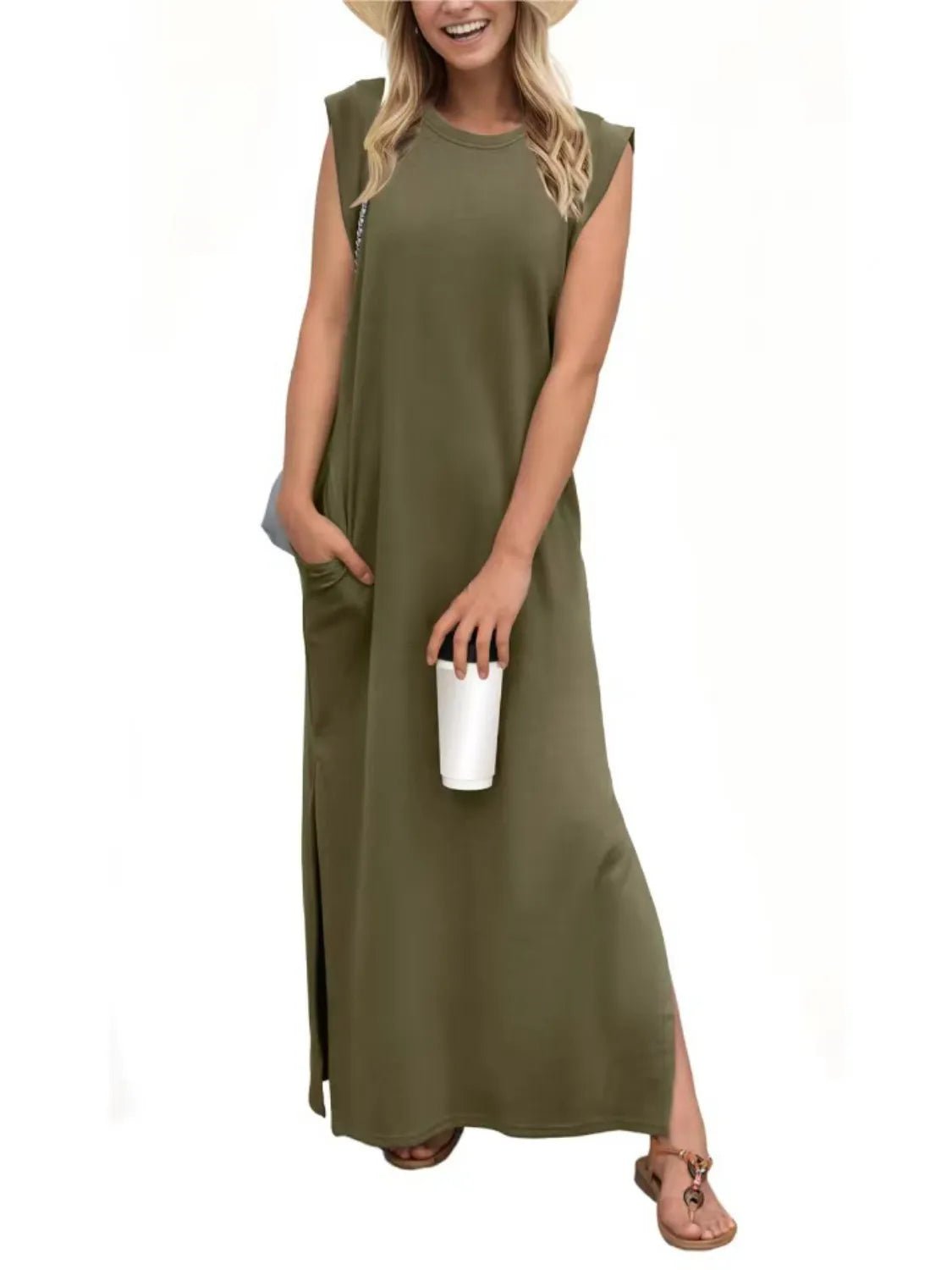 Sleeveless Maxi Tank Dress - The Nicole - Tayan Dress Co.