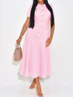 Knit Short Sleeve Dress - The Nicole - Tayan Dress Co.