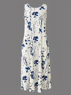 Printed Sleeveless Summer Midi Dress - TNT Dress Co.