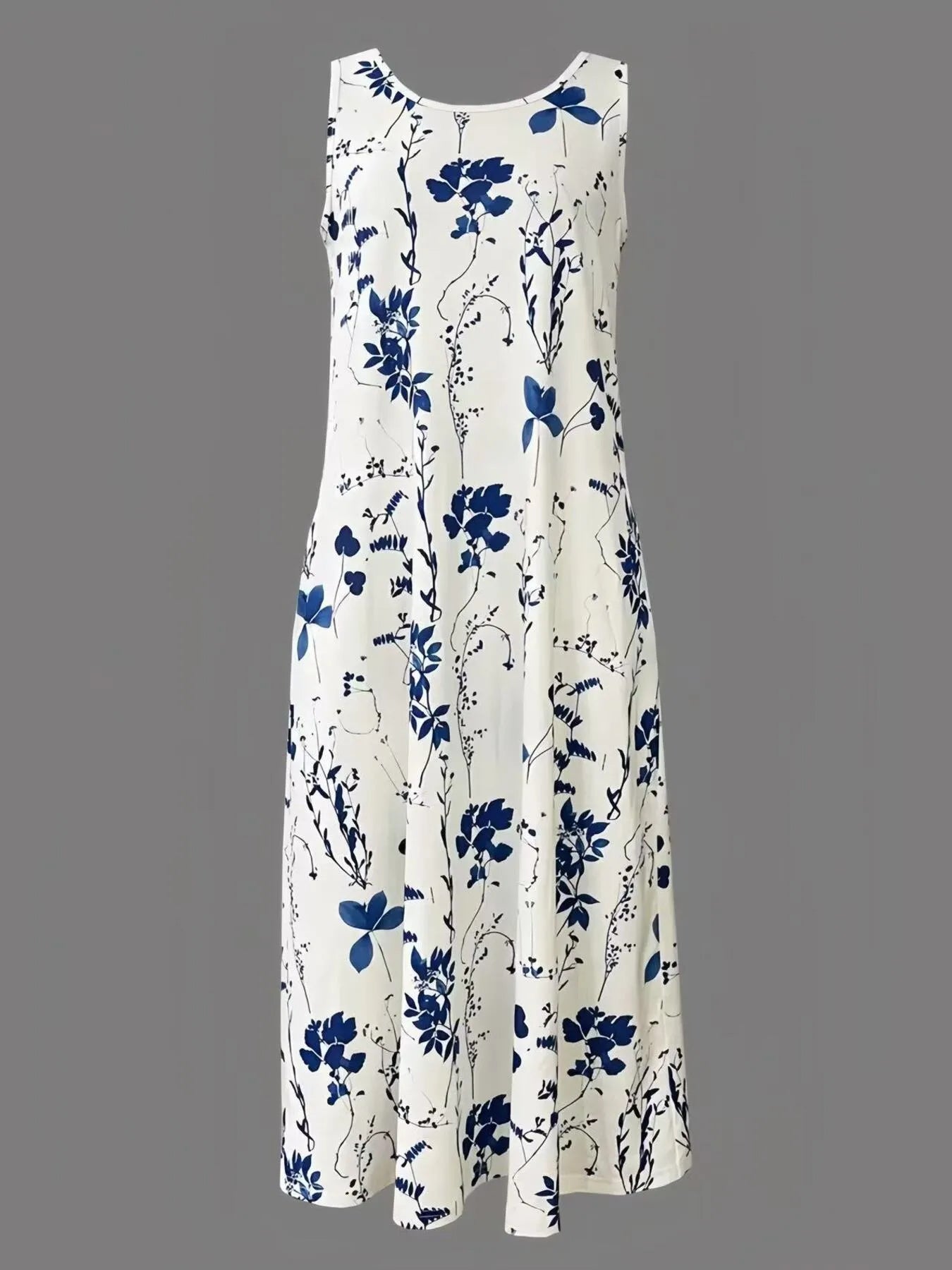 Printed Sleeveless Summer Midi Dress - TNT Dress Co.