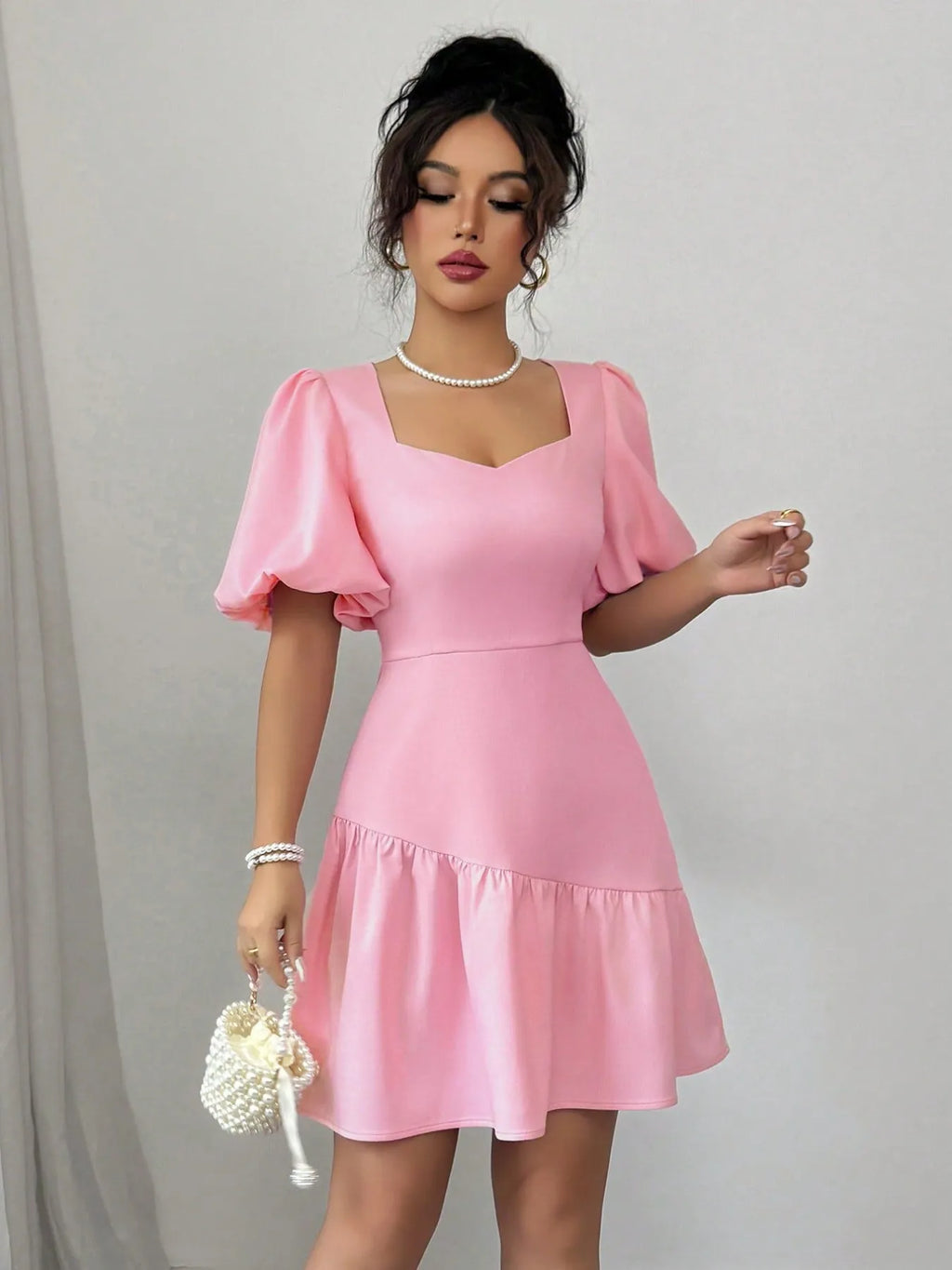 Ruffled Sleeve Mini Dress - The Nicole - Tayan Dress Co.