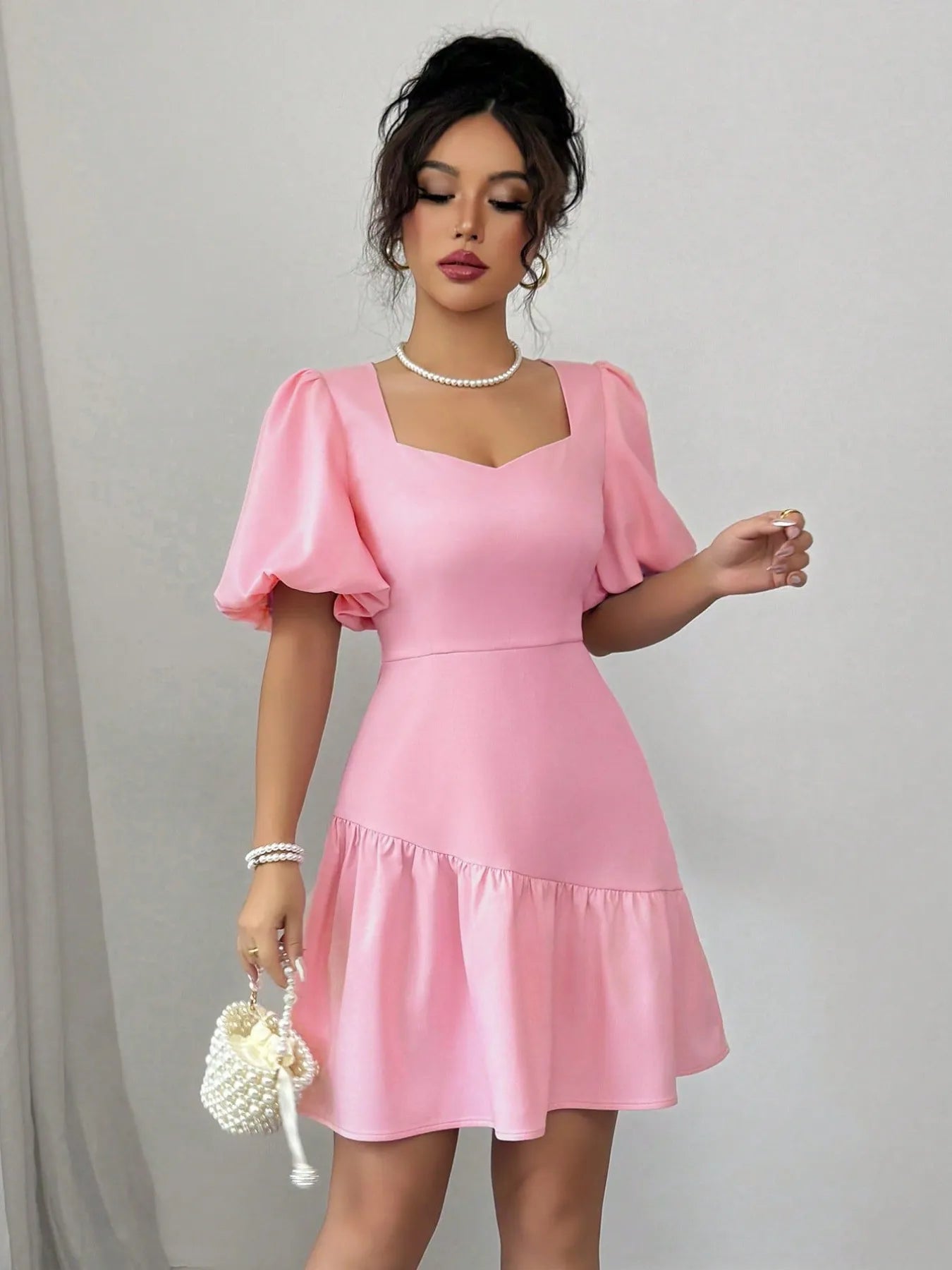 Ruffled Sleeve Mini Dress - The Nicole - Tayan Dress Co.