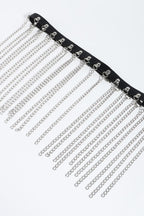 Fringed PU Leather Belt with Chain - TNT Dress Co.
