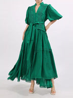Mid Sleeve Maxi Dress - The Nicole - Tayan Dress Co.