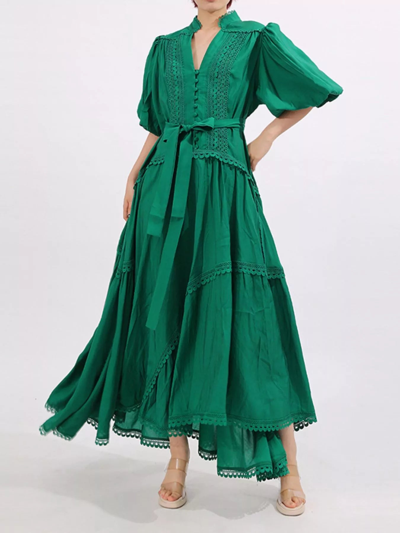 Mid Sleeve Maxi Dress - The Nicole - Tayan Dress Co.