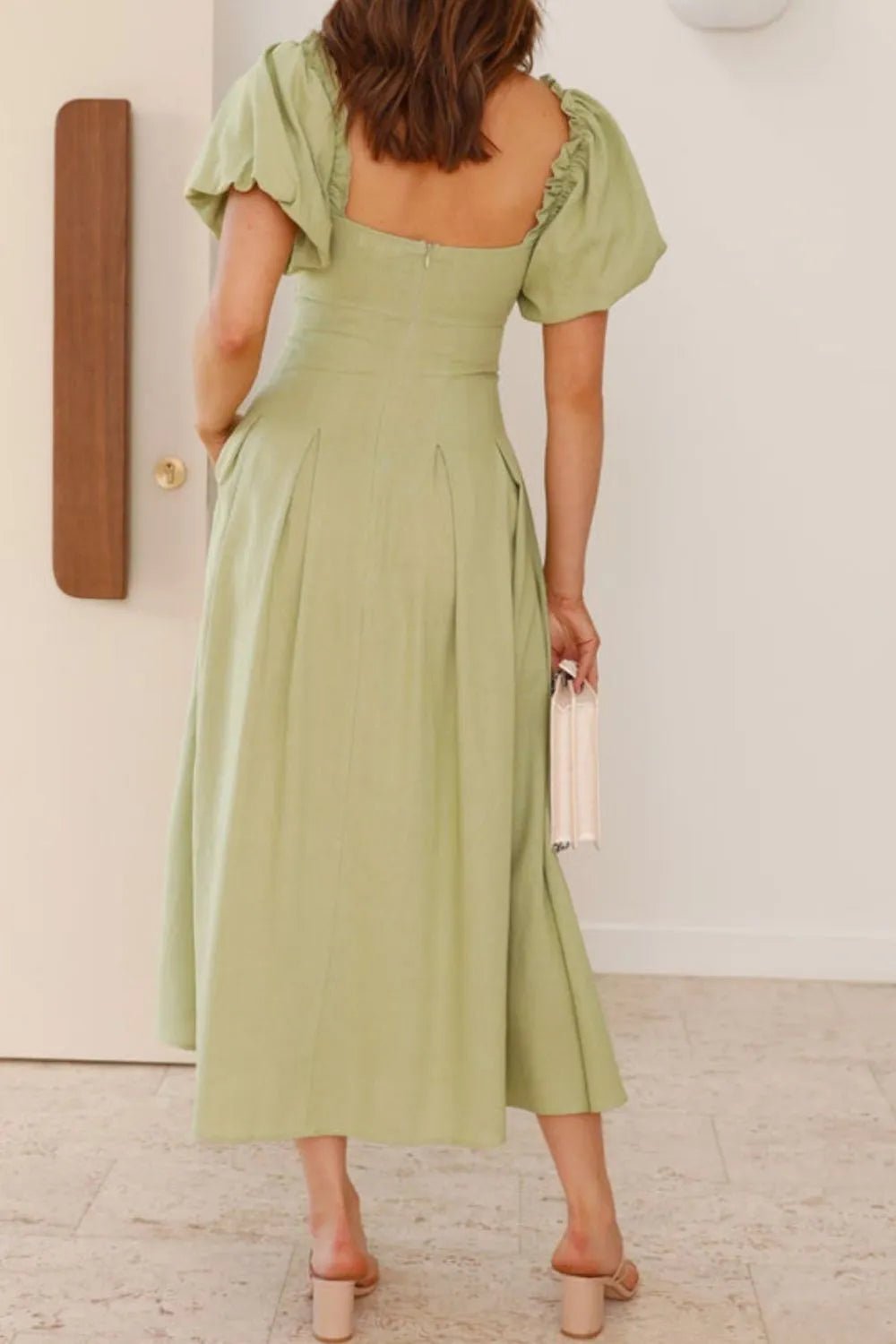 Sweetheart Neck Puff Sleeve Dress - TNT Dress Co.