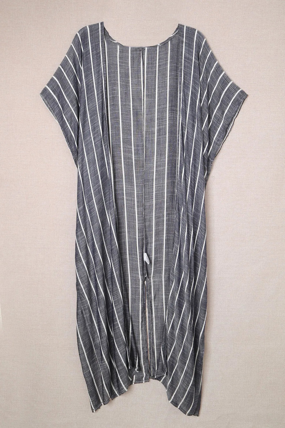 Striped Open Front Longline Cover Up - TNT Dress Co.