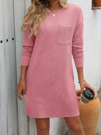 Striped Long Sleeve Mini Dress - TNT Dress Co.