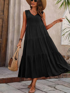 V - Neck Sleeveless Dress - The Nicole - Tayan Dress Co.