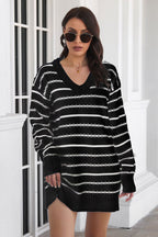 V - Neck Sweater Dress - The Nicole - Tayan Dress Co.