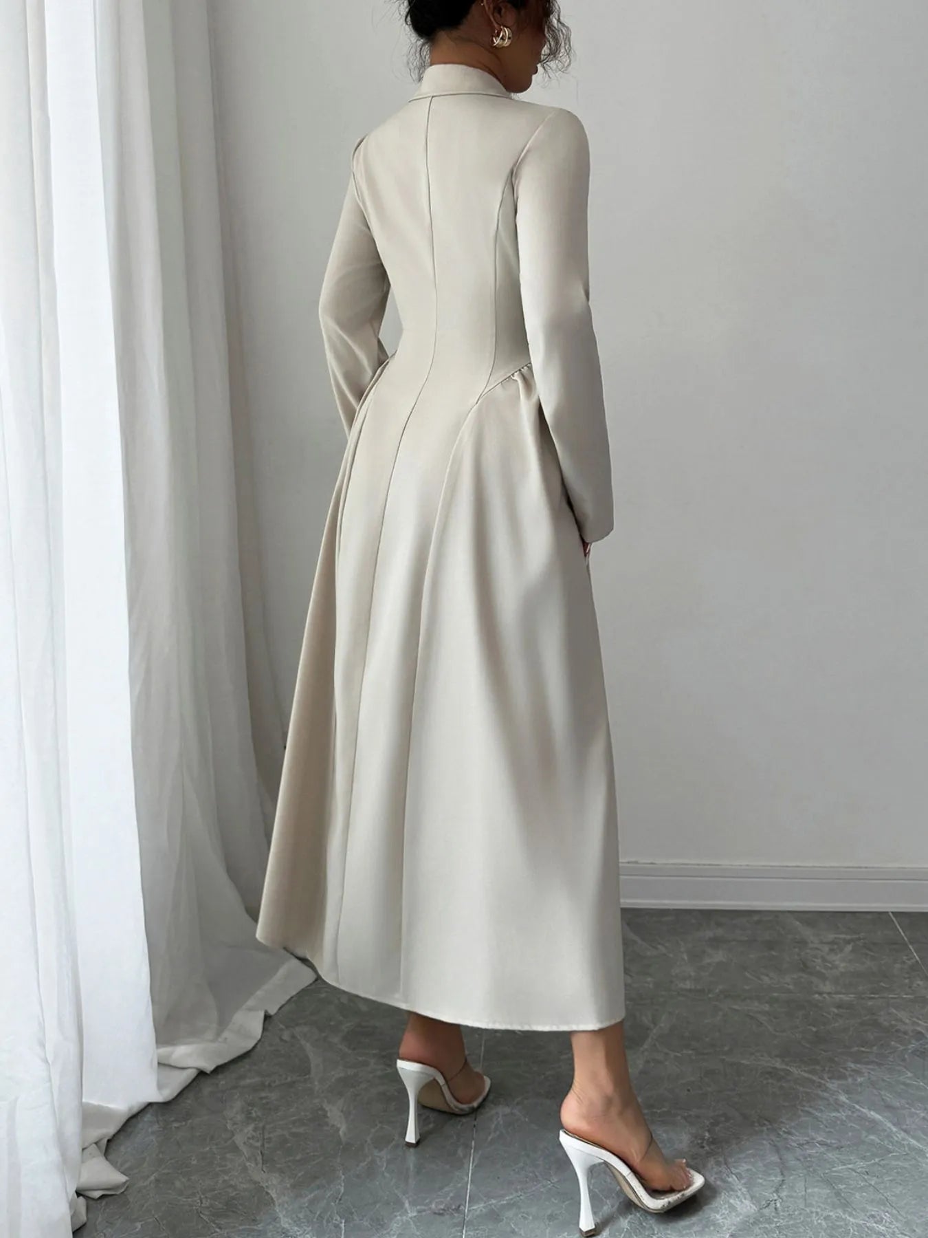 Button Down Long Sleeve Dress - The Nicole - Tayan Dress Co.