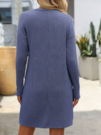 Striped Long Sleeve Mini Dress - TNT Dress Co.
