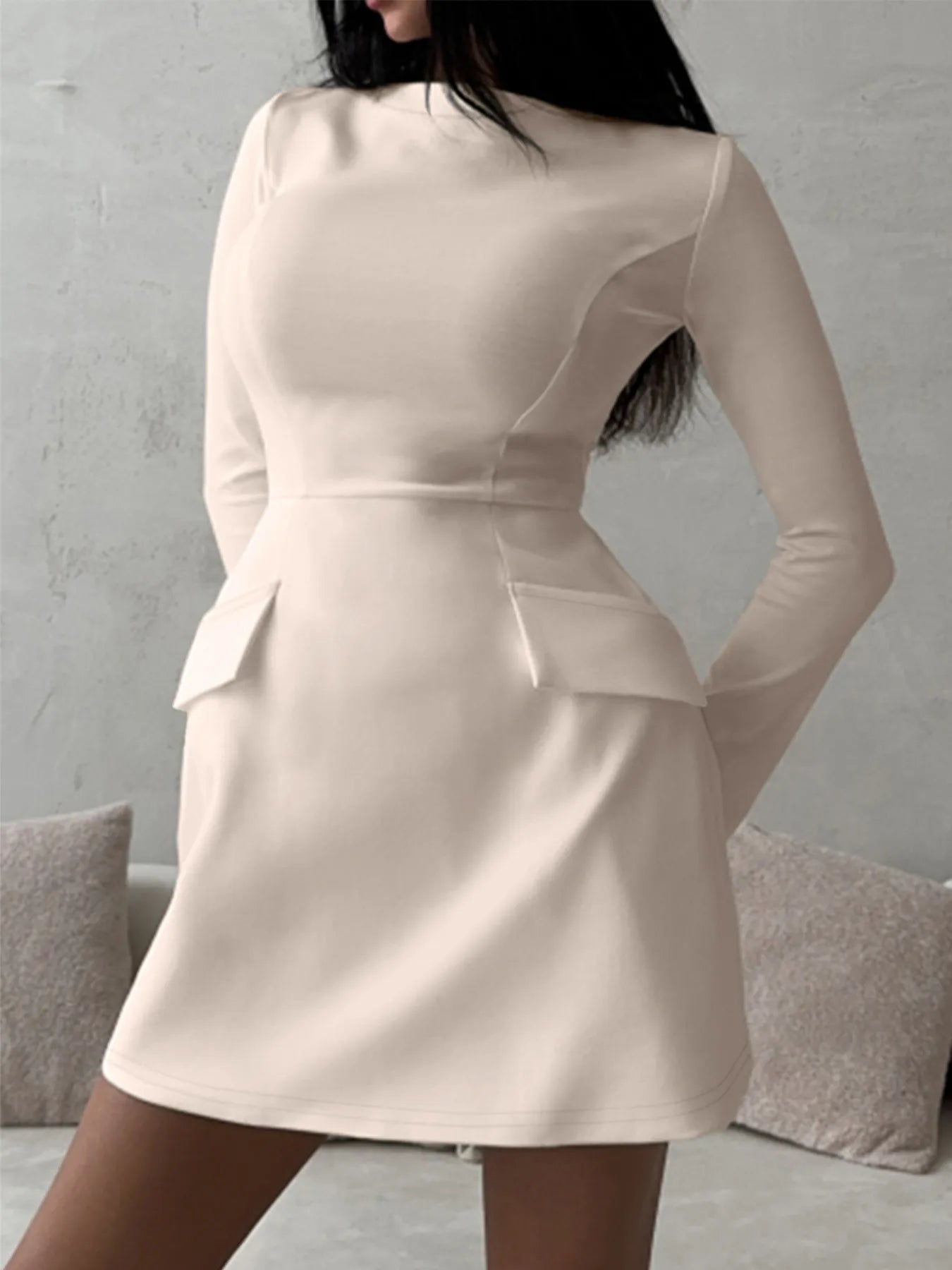 Long Sleeve Dress with Pockets - The Nicole - Tayan Dress Co.