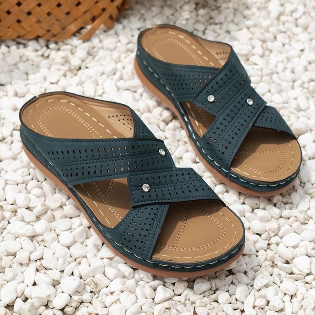 Open Toe Wedge Sandals - The Nicole - Tayan Dress Co.