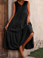 V - Neck Sleeveless Dress - The Nicole - Tayan Dress Co.