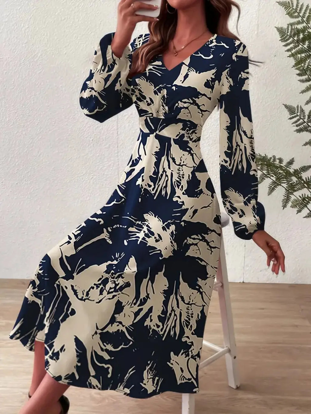 Long Sleeve Midi Dress - The Nicole - Tayan Dress Co.