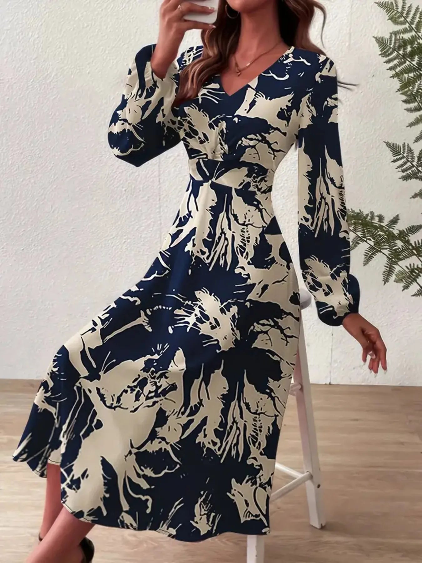 Long Sleeve Midi Dress - The Nicole - Tayan Dress Co.