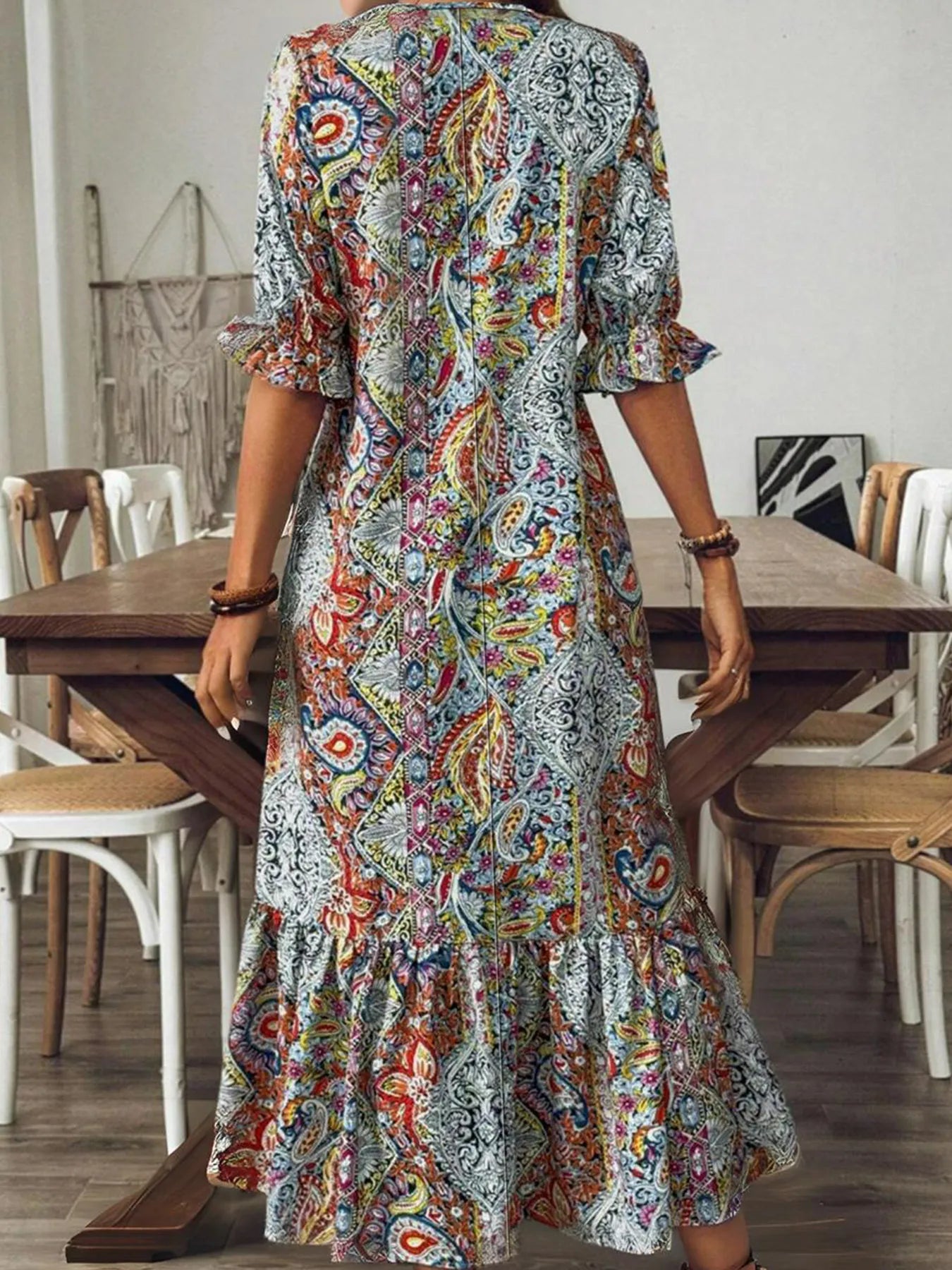 V - Neck Midi Dress - The Nicole - Tayan Dress Co.
