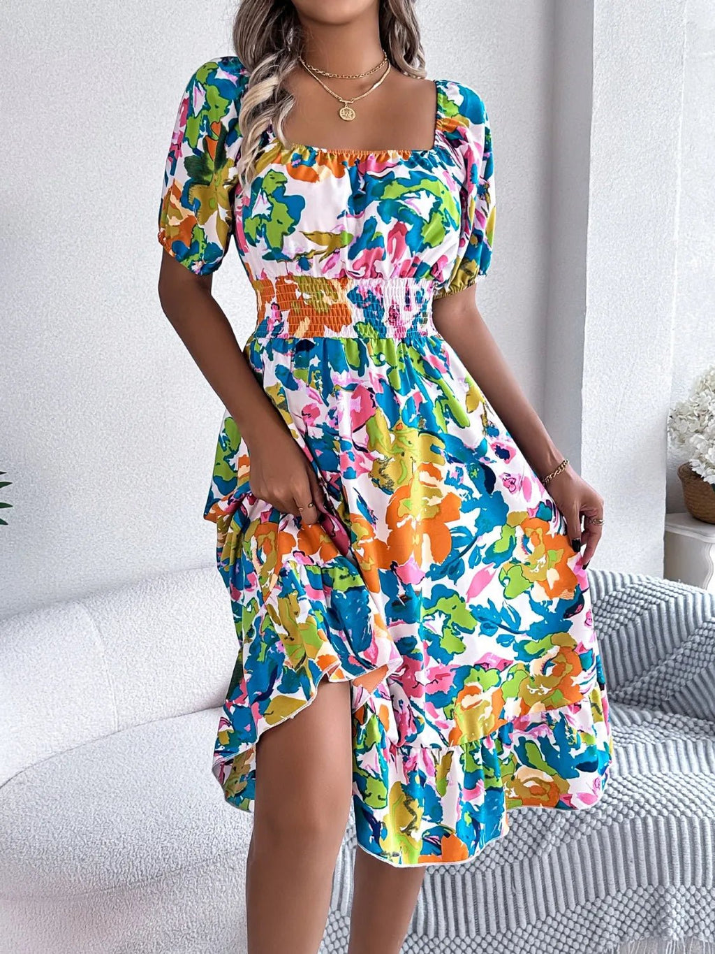 Short Sleeve Midi Dress - The Nicole - Tayan Dress Co.