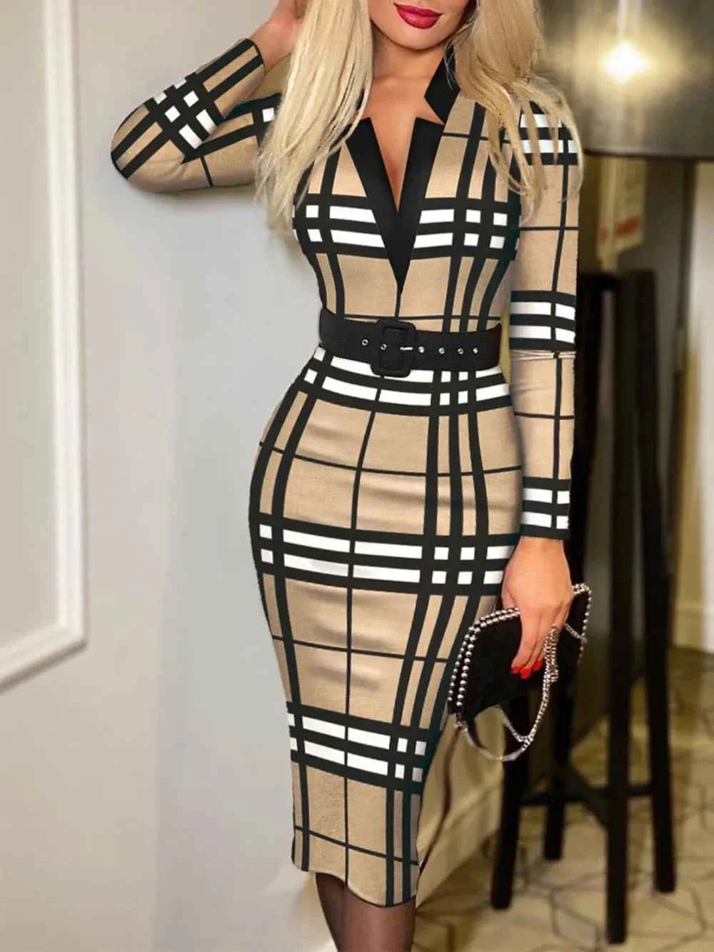 Long Sleeve Wrap Dress