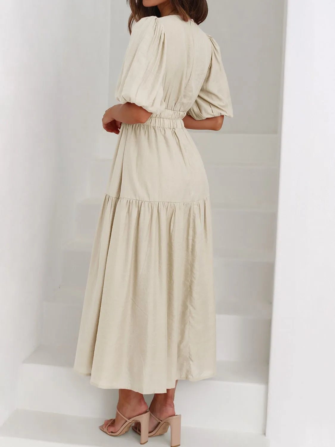 V - Neck Midi Dress - The Nicole - Tayan Dress Co.