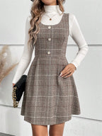 Plaid Strap Dress - The Nicole - Tayan Dress Co.