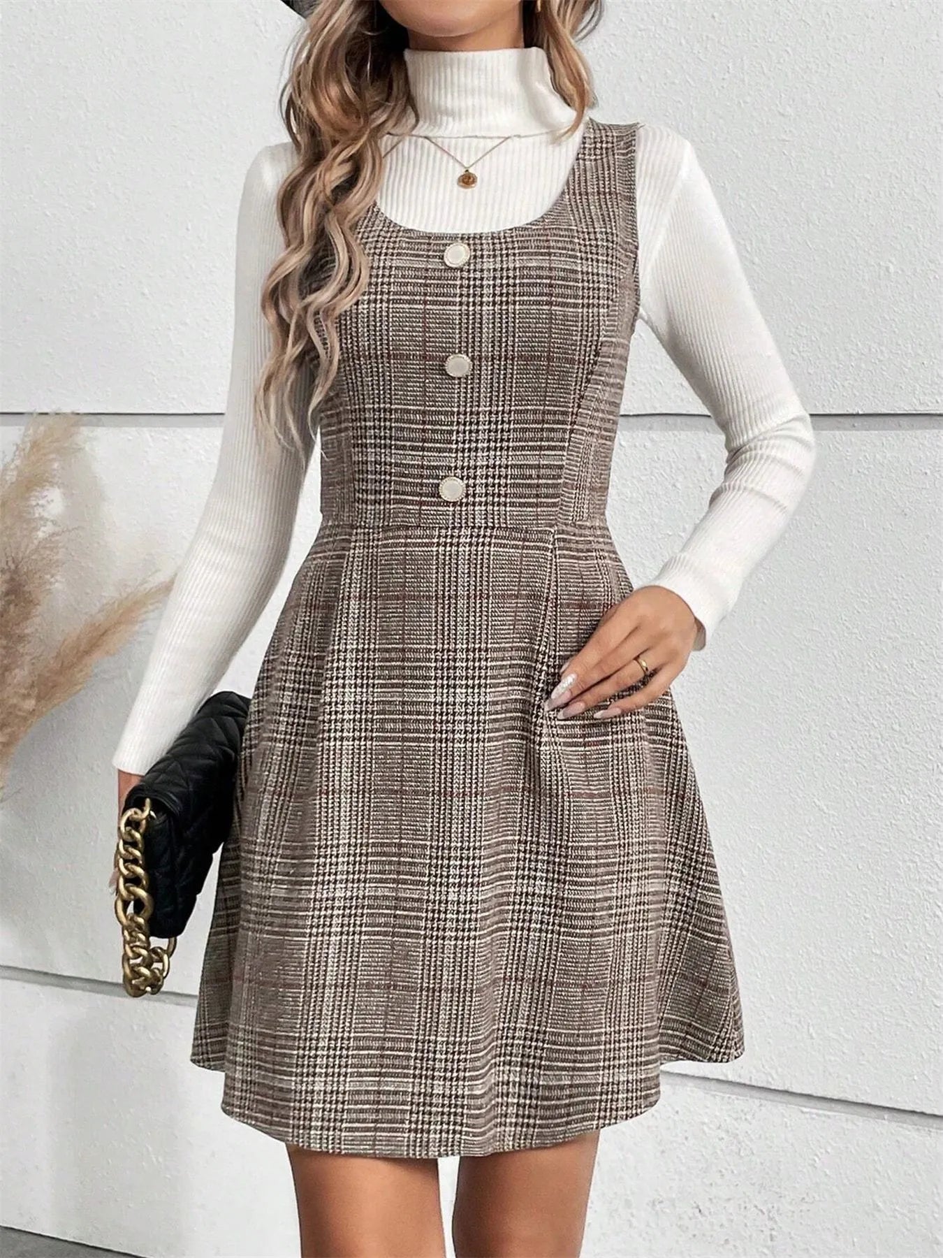 Plaid Strap Dress - The Nicole - Tayan Dress Co.