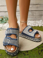 Rhinestone Platform Sandals