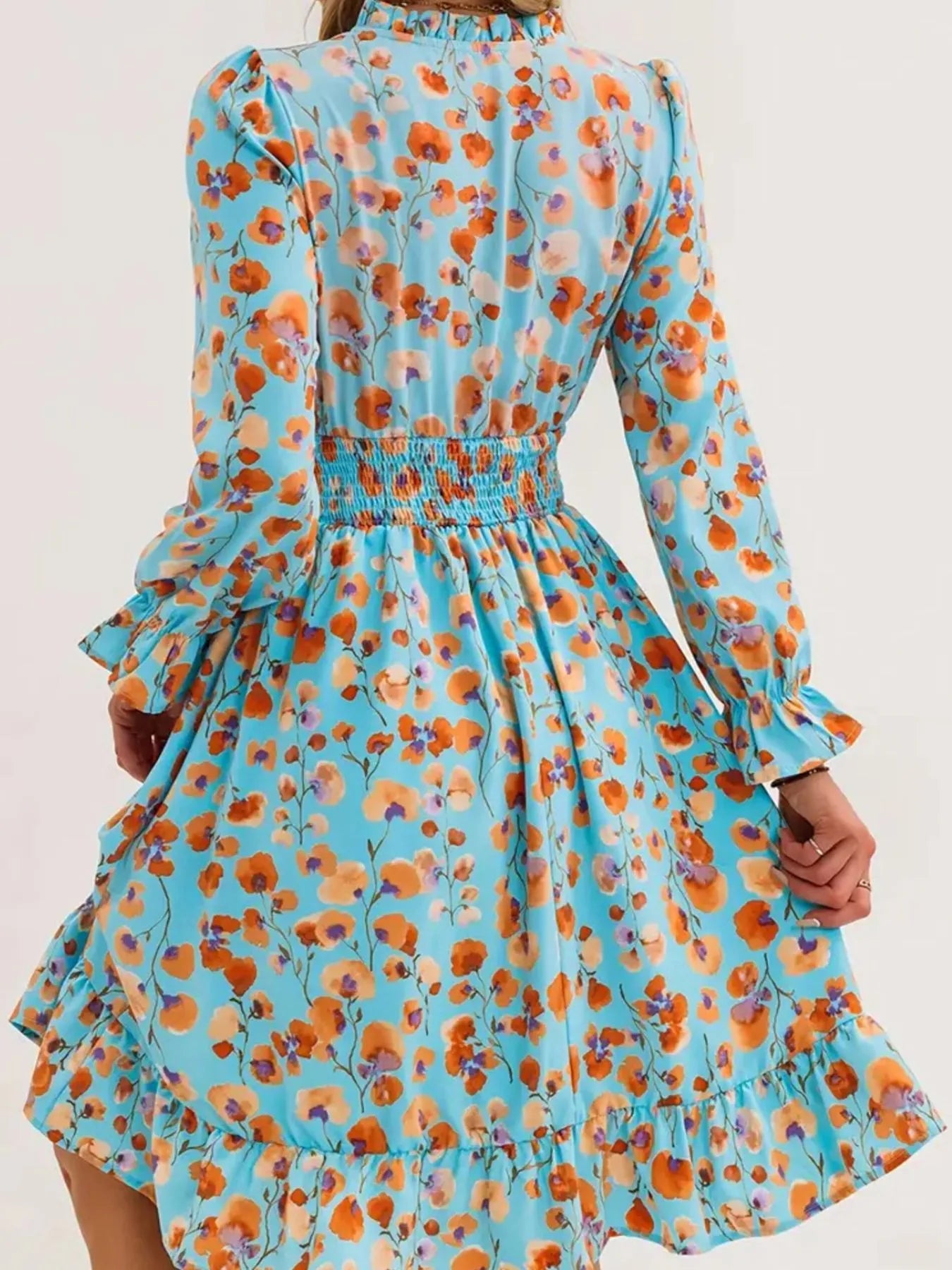 Long Sleeve Ruffle Dress - The Nicole - Tayan Dress Co.