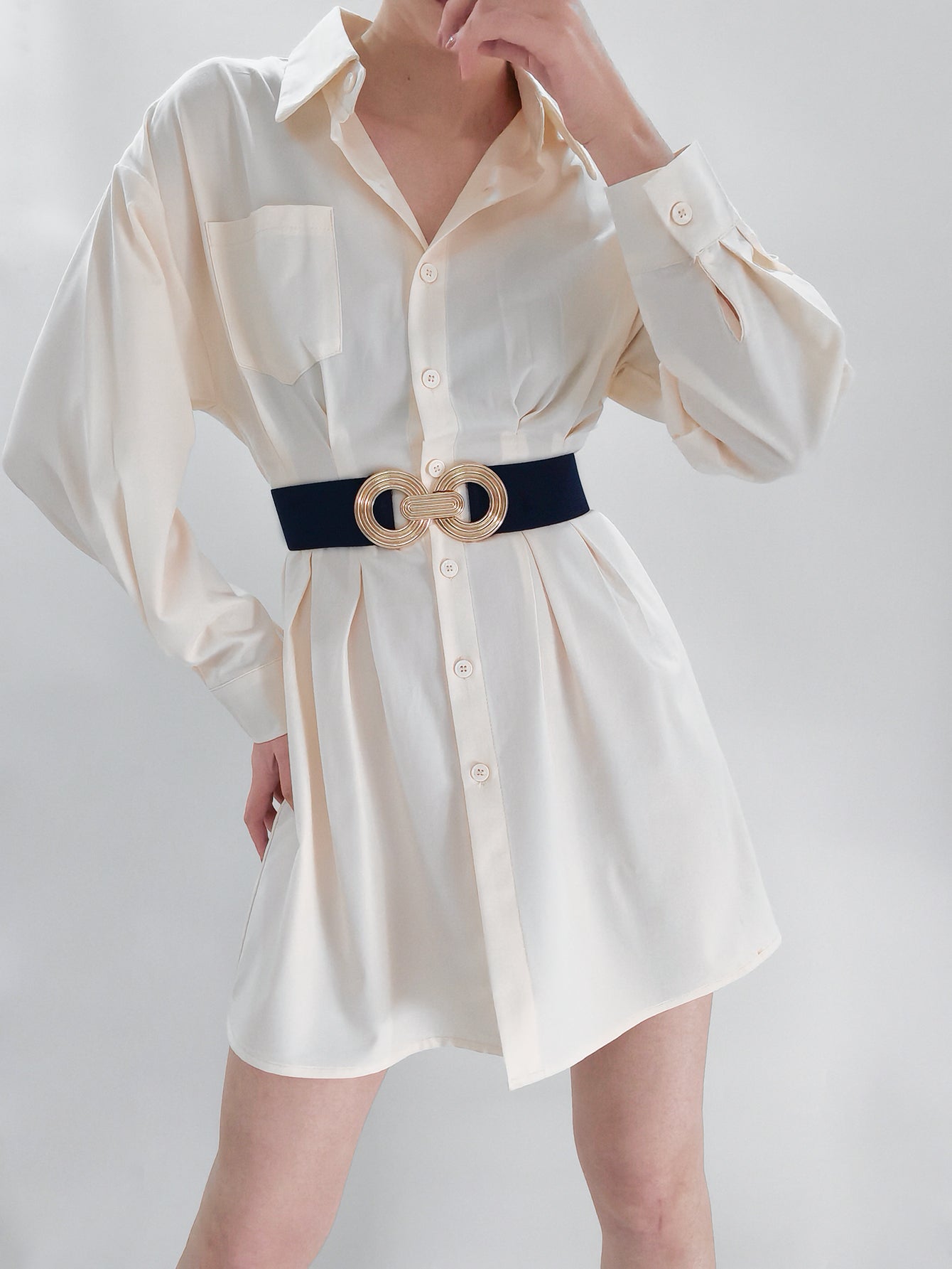 Geometric Buckle Elastic Wide Belt - TNT Trends 
