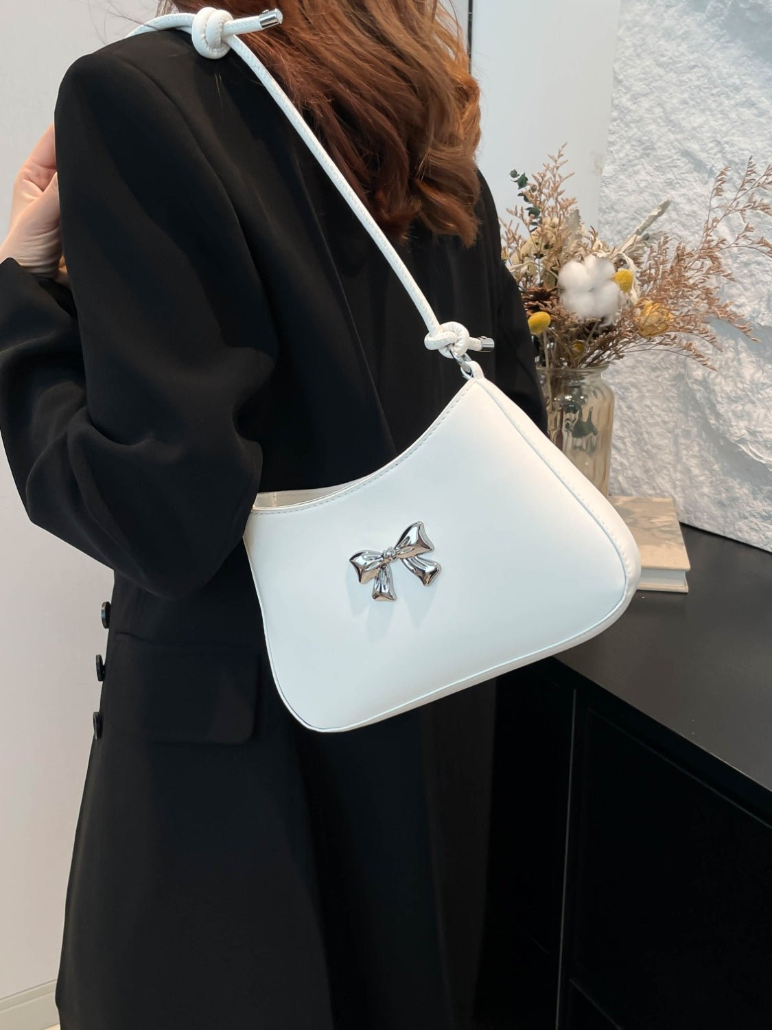 Bow - Detail PU Leather Knotted Strap Handbag - TNT Dress Co.